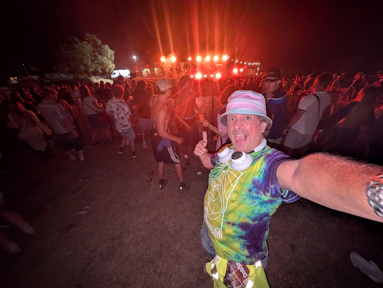 Doc at a festival main stage at night